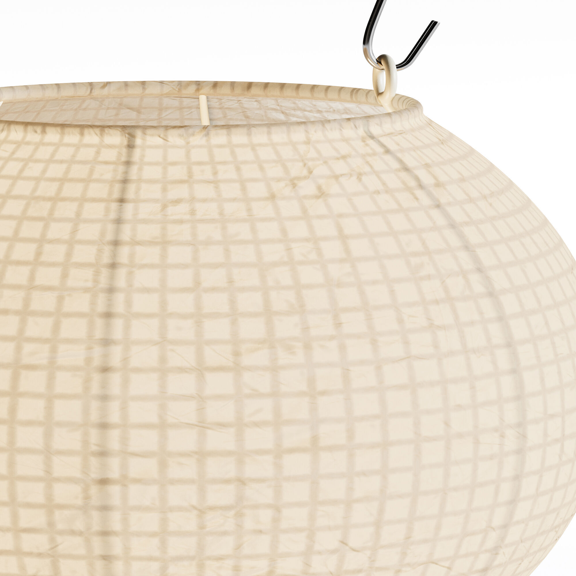 Japanese Paper Lantern Light 3D model_9