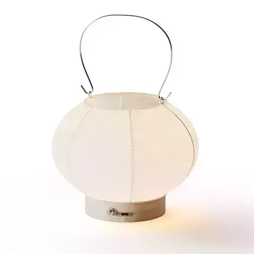 Japanese Paper Lantern Light 3D model