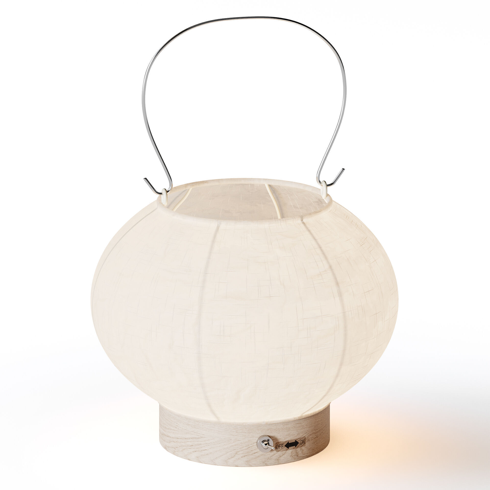 Japanese Paper Lantern Light 3D model_6