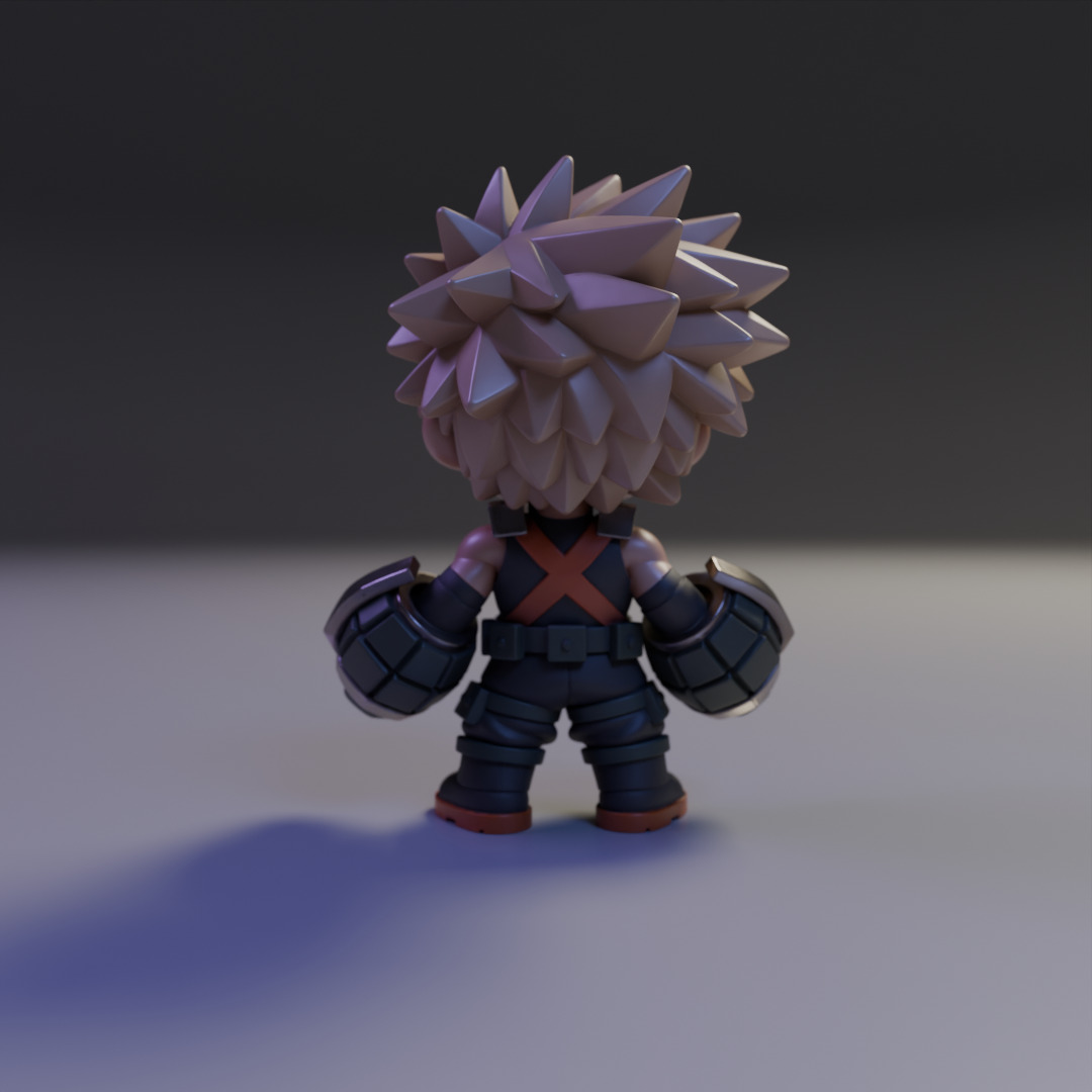 Katsuki Bakugo Chibi 3D print model_5