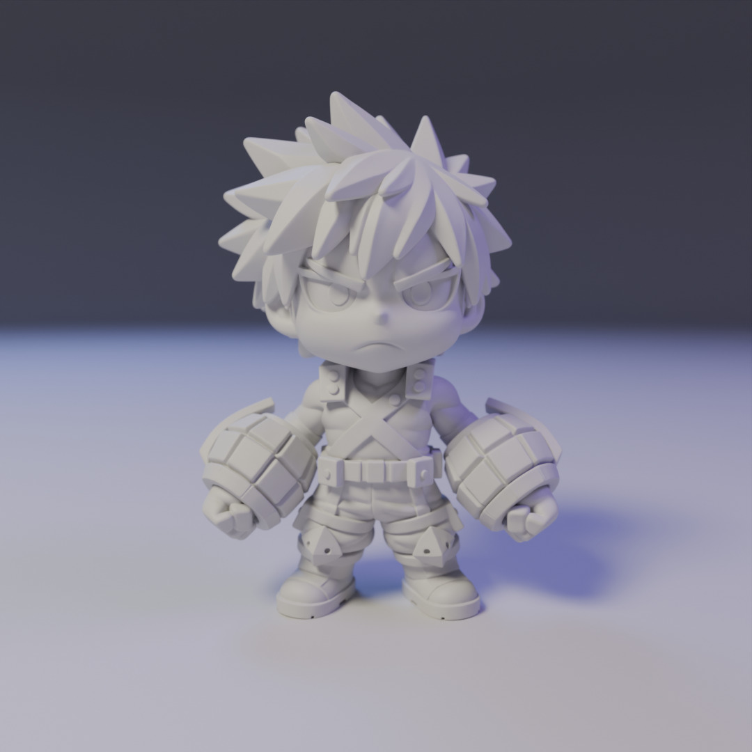 Katsuki Bakugo Chibi 3D print model_16