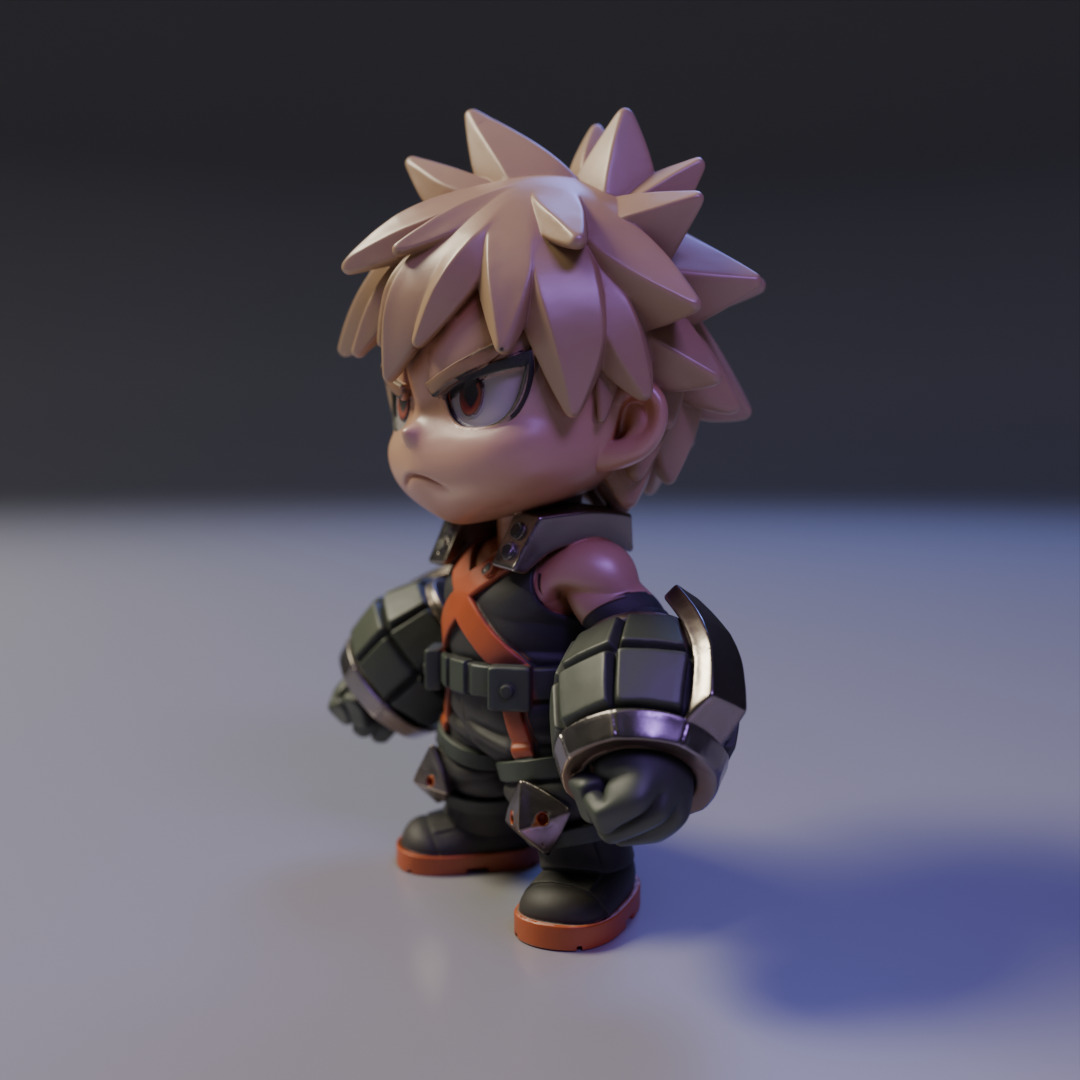 Katsuki Bakugo Chibi 3D print model_9