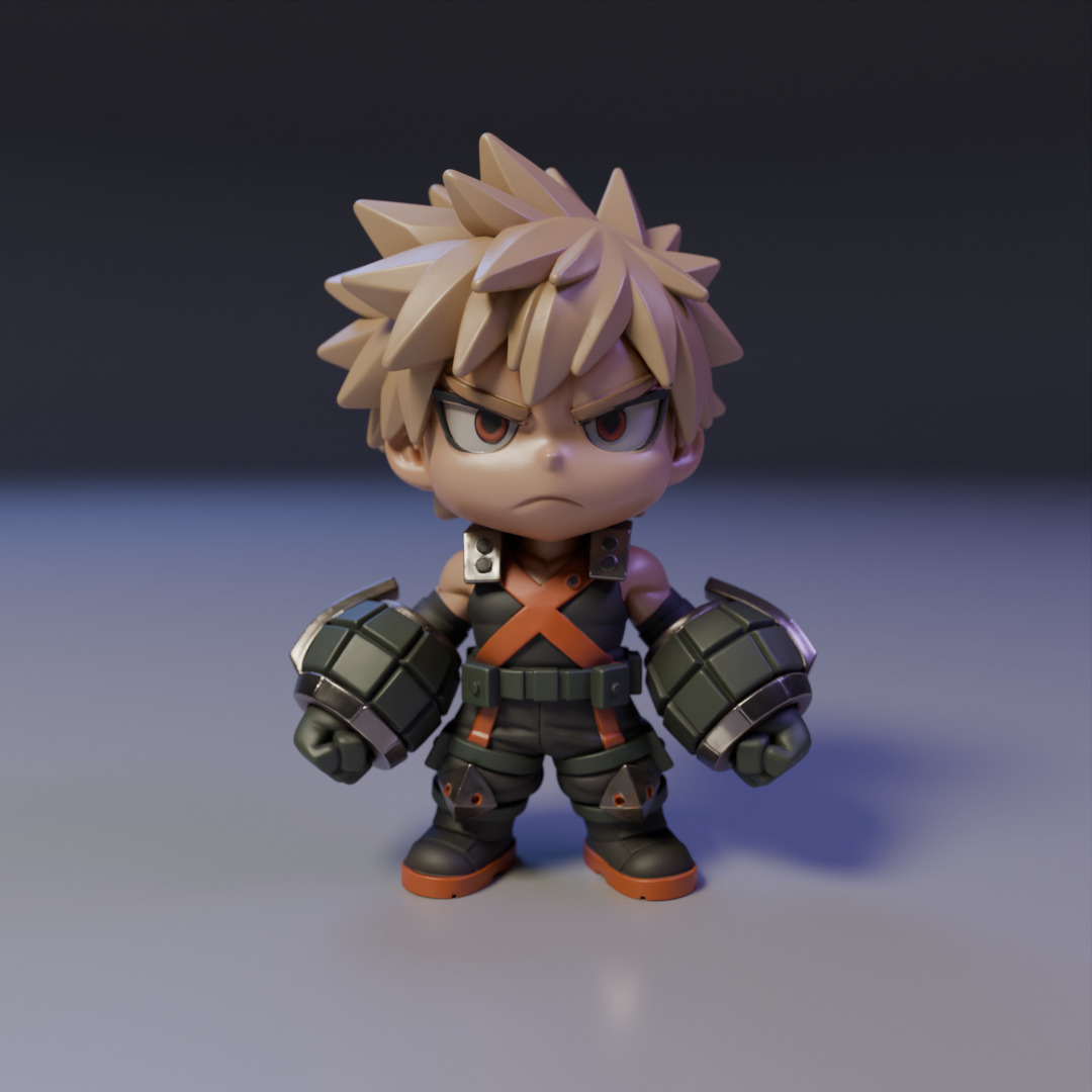 Katsuki Bakugo Chibi 3D print model_15
