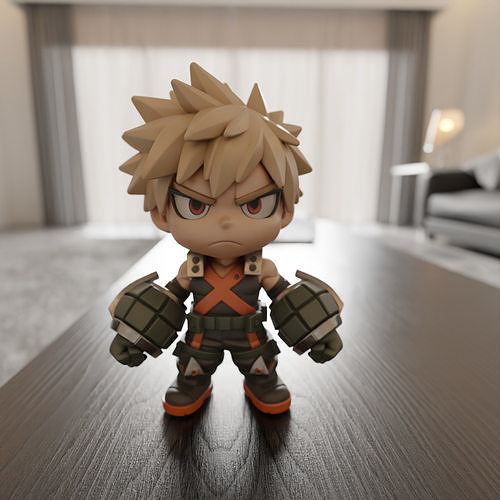Katsuki Bakugo Chibi 3D print model