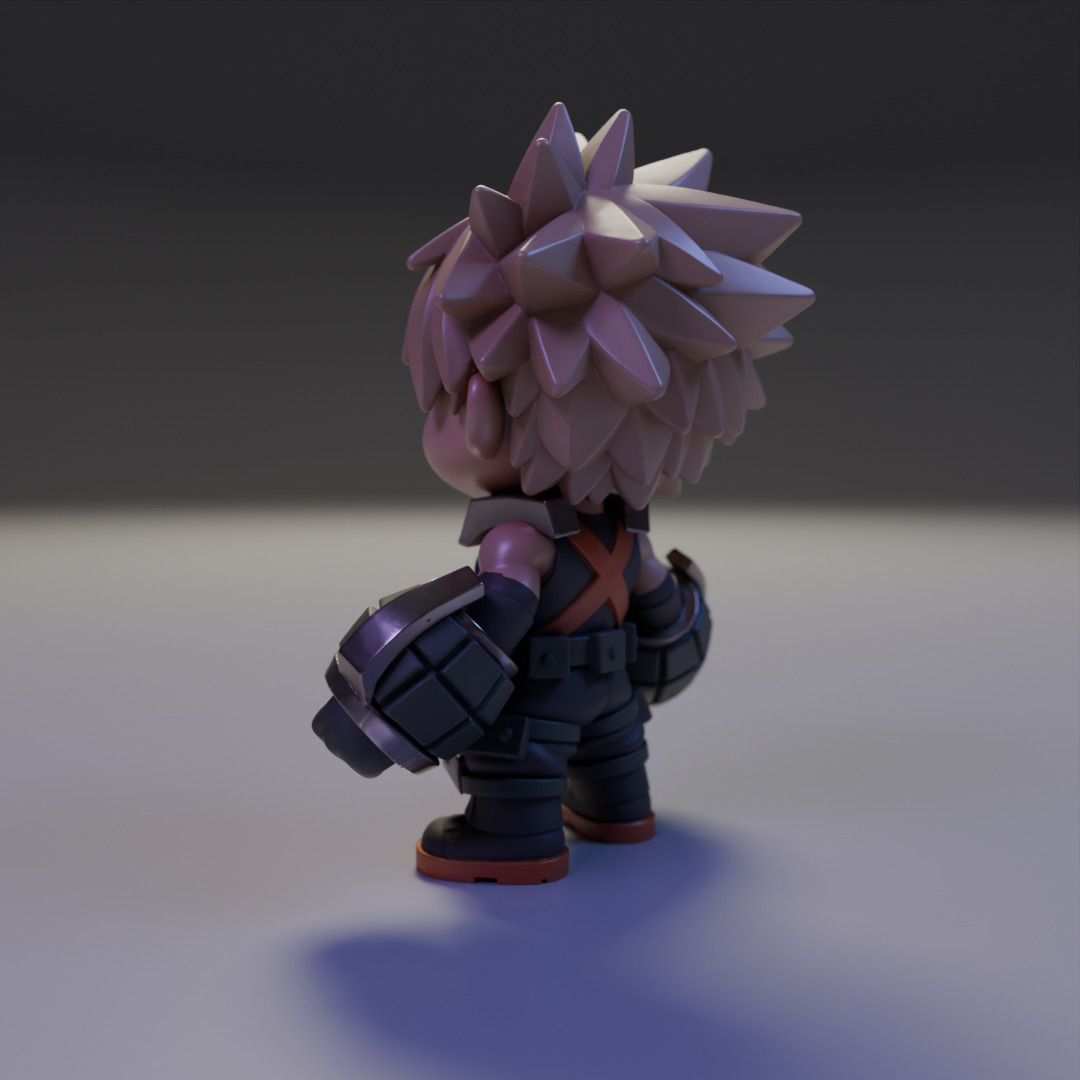 Katsuki Bakugo Chibi 3D print model_11