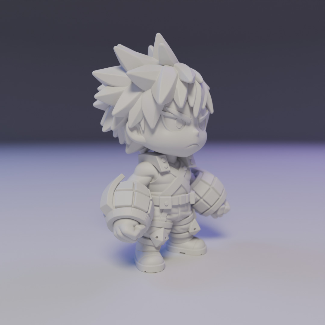 Katsuki Bakugo Chibi 3D print model_8