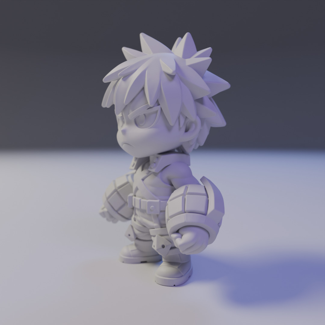 Katsuki Bakugo Chibi 3D print model_10