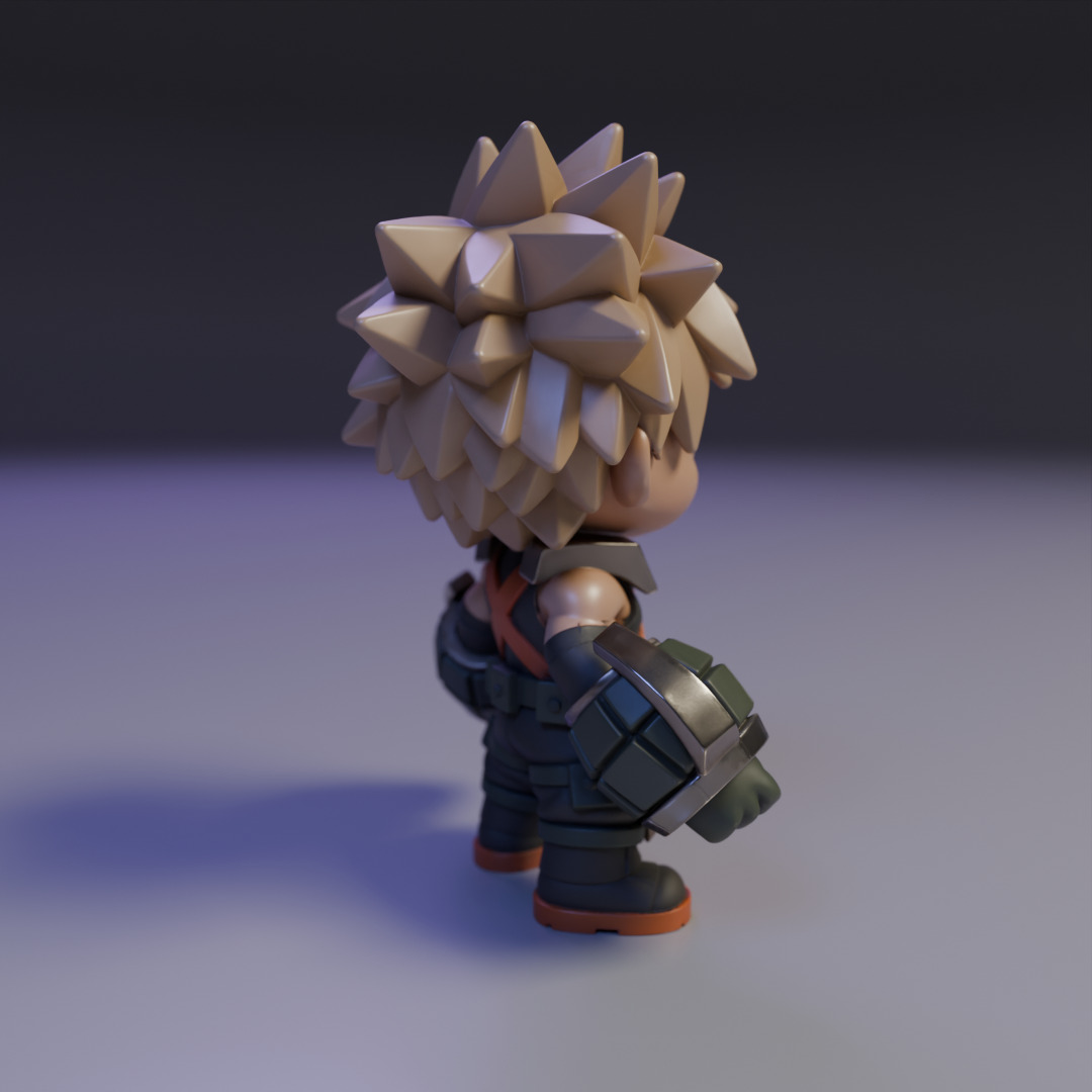 Katsuki Bakugo Chibi 3D print model_13