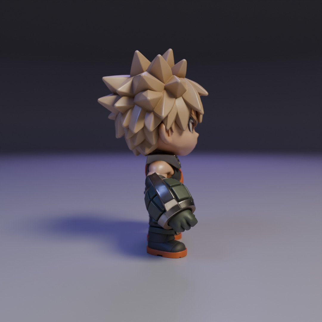 Katsuki Bakugo Chibi 3D print model_1
