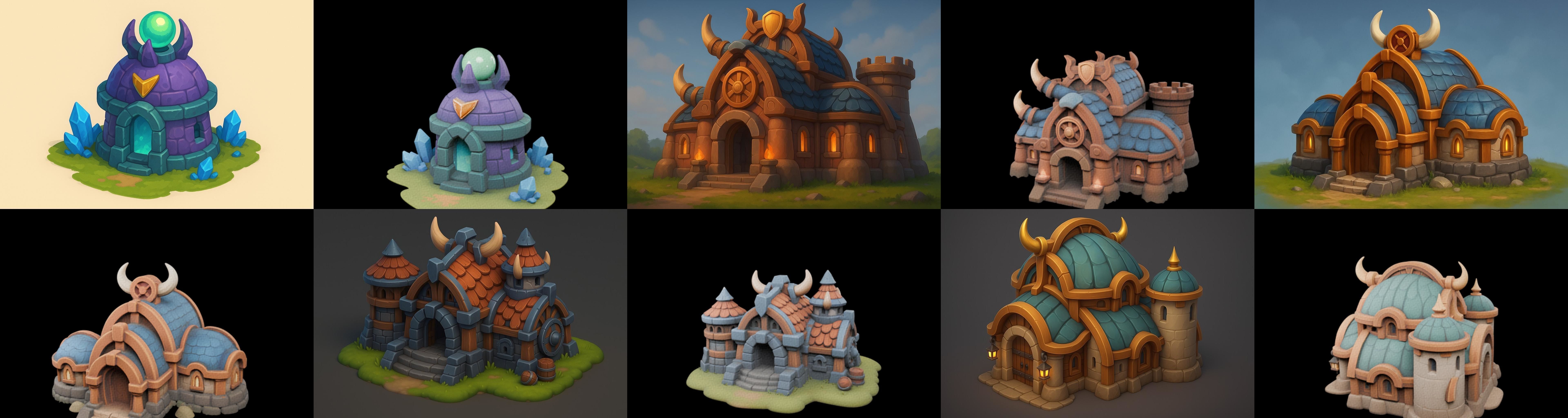 Basement Barrack House str bundle 7 pack 100 glb 3D model_18