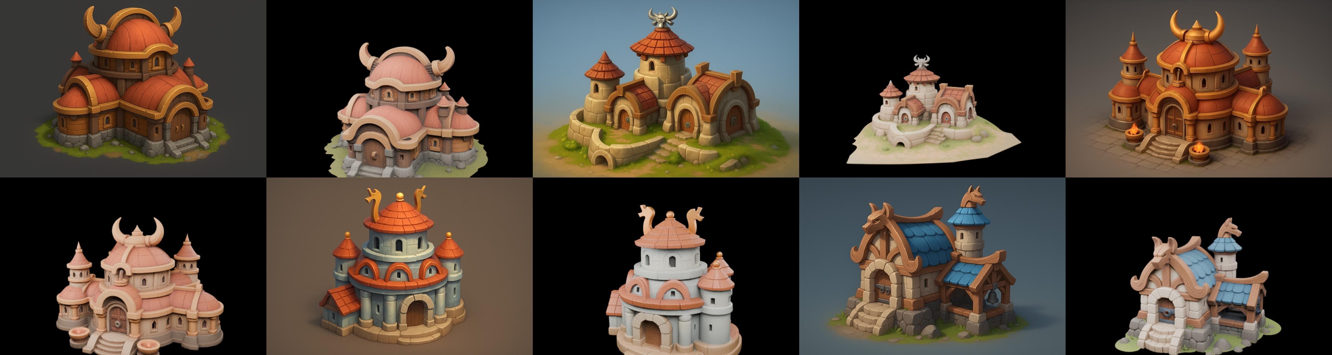 Basement Barrack House str bundle 7 pack 100 glb 3D model_6