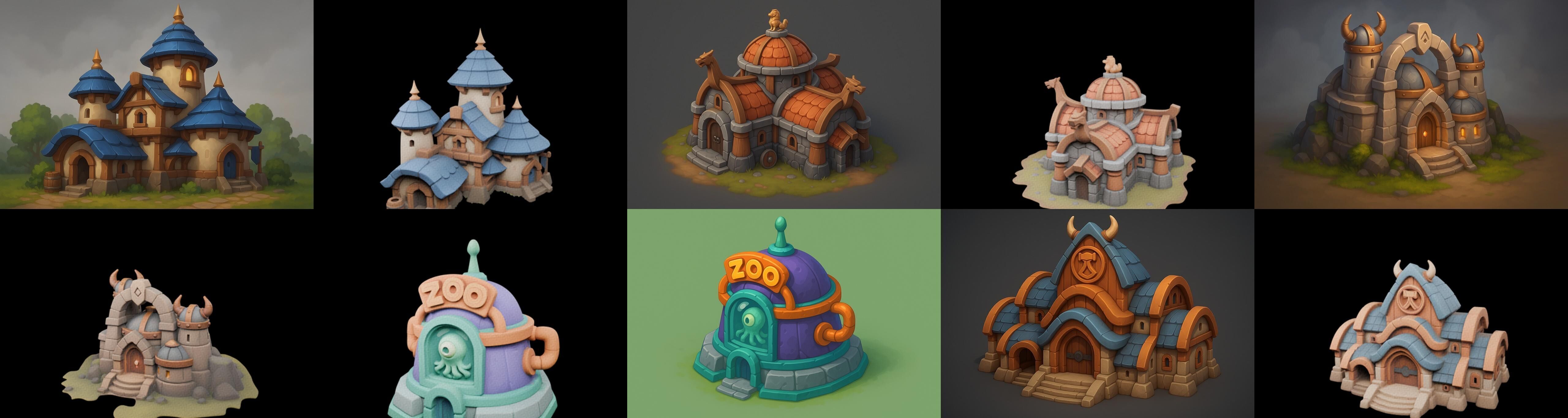 Basement Barrack House str bundle 7 pack 100 glb 3D model_7