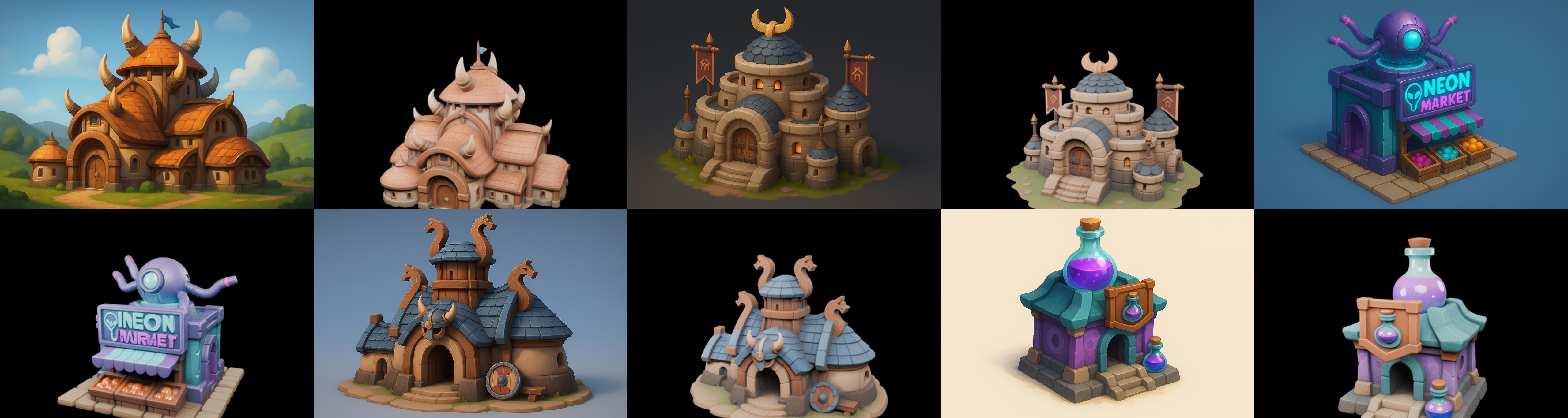 Basement Barrack House str bundle 7 pack 100 glb 3D model_16