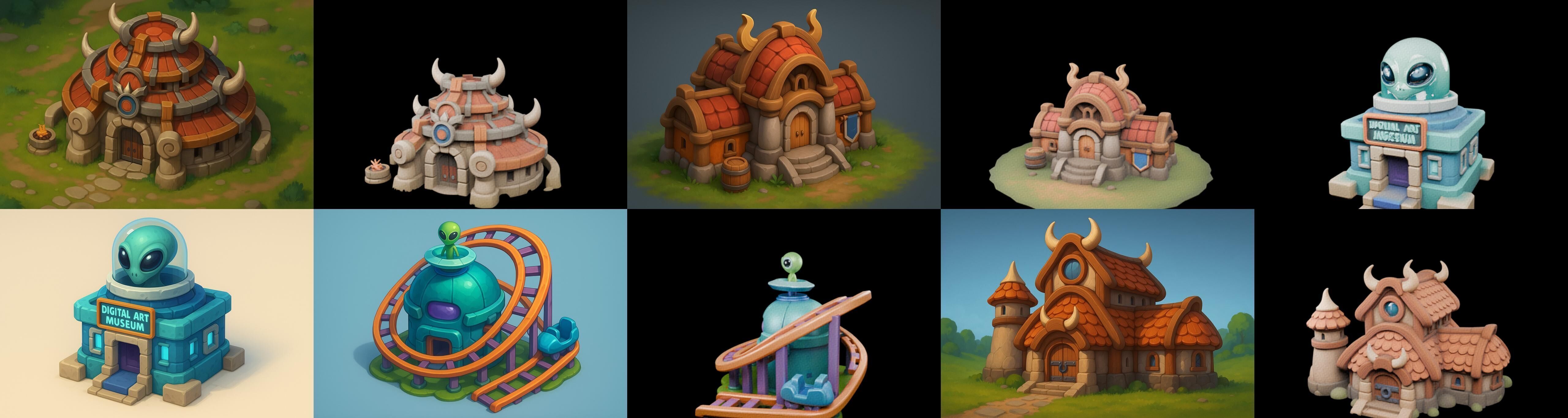 Basement Barrack House str bundle 7 pack 100 glb 3D model_9