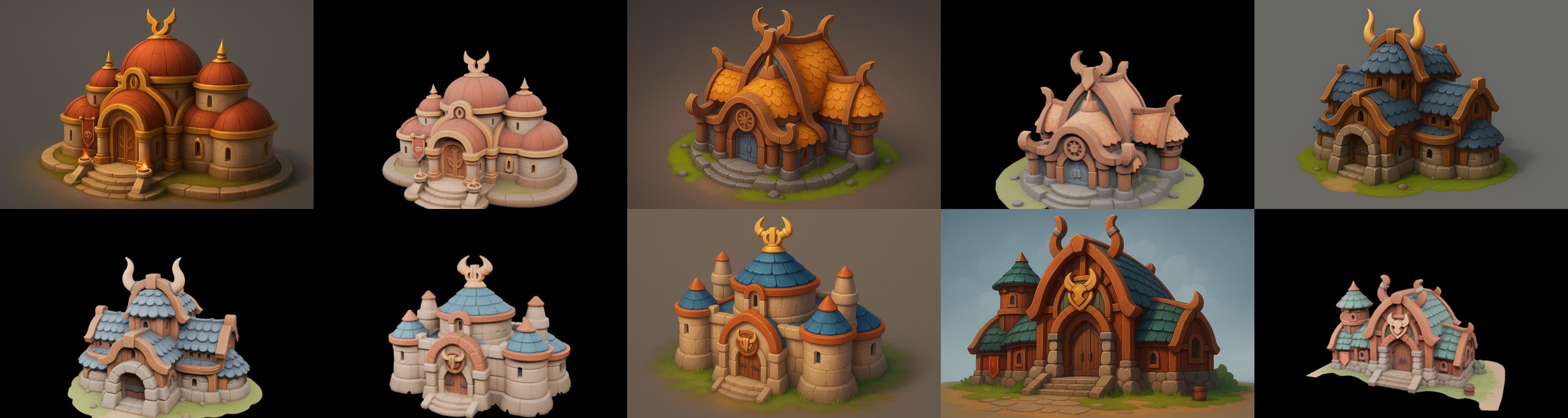 Basement Barrack House str bundle 7 pack 100 glb 3D model_17