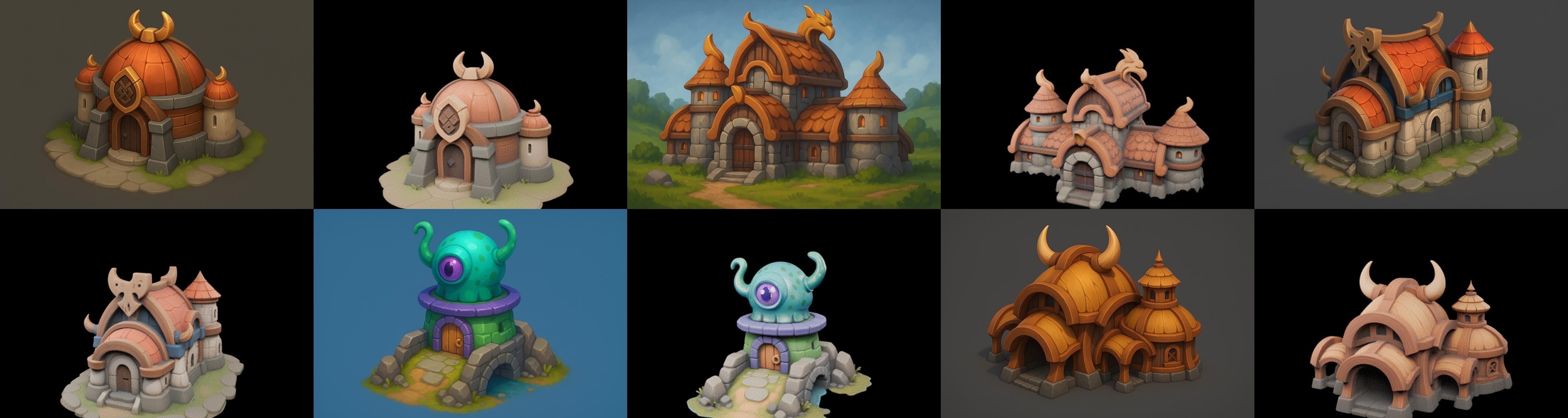 Basement Barrack House str bundle 7 pack 100 glb 3D model_11