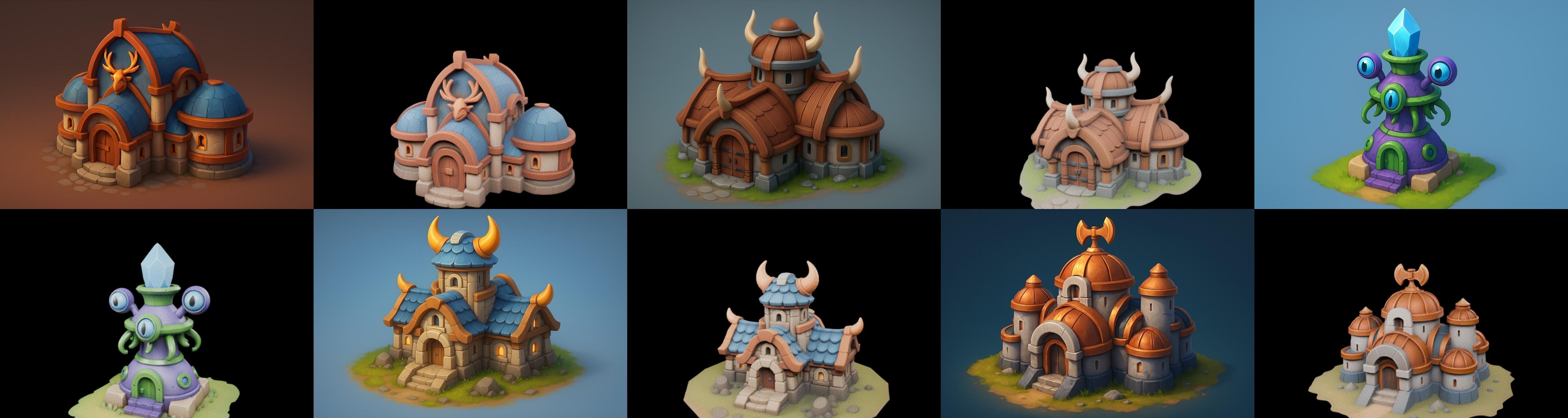 Basement Barrack House str bundle 7 pack 100 glb 3D model_13