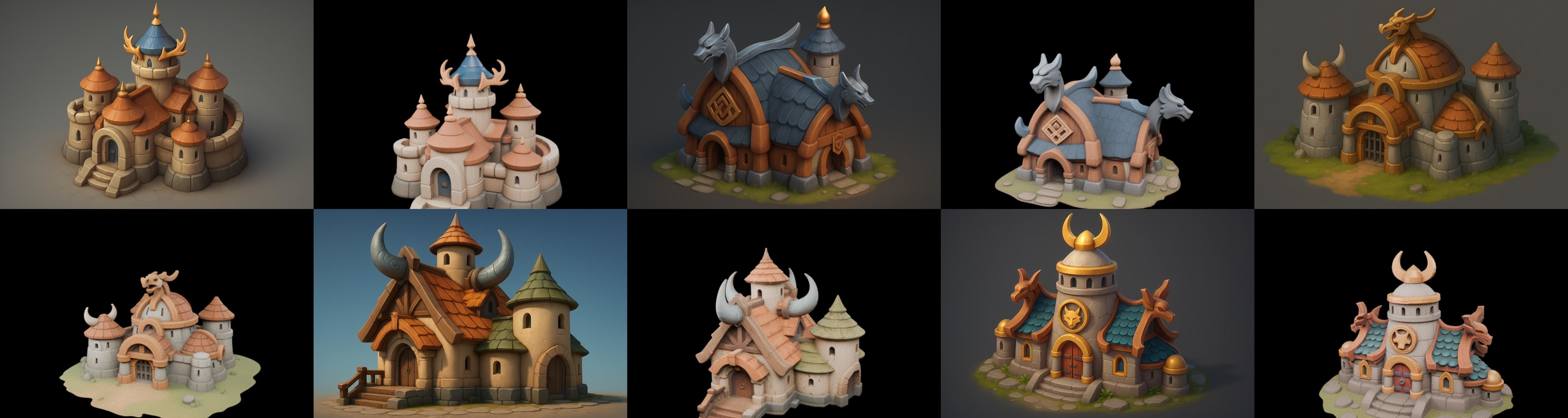 Basement Barrack House str bundle 7 pack 100 glb 3D model_1