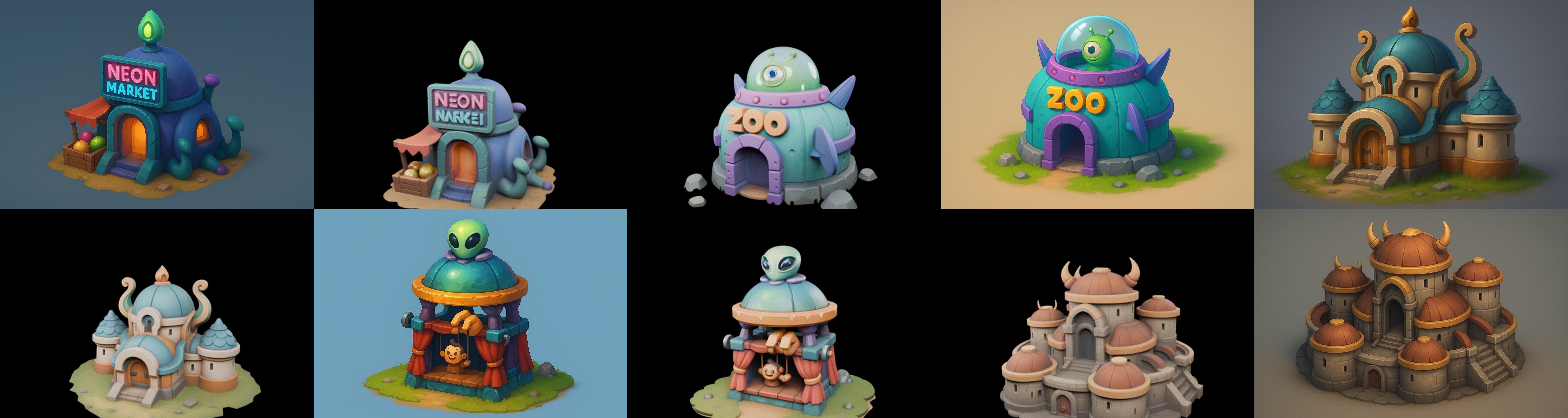 Basement Barrack House str bundle 4 pack 100 glb 3D model_11