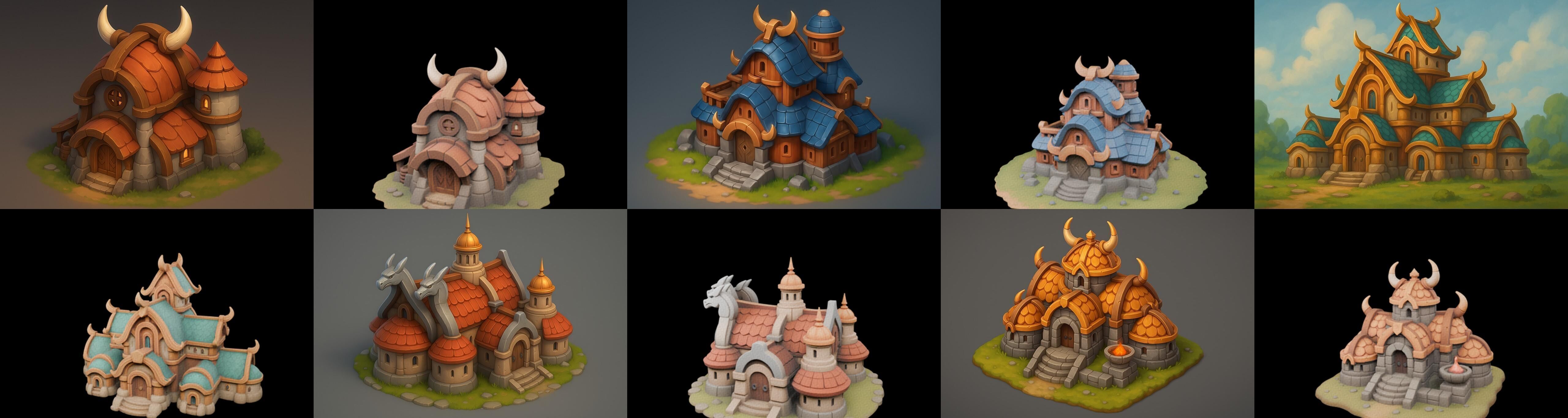 Basement Barrack House str bundle 4 pack 100 glb 3D model_9