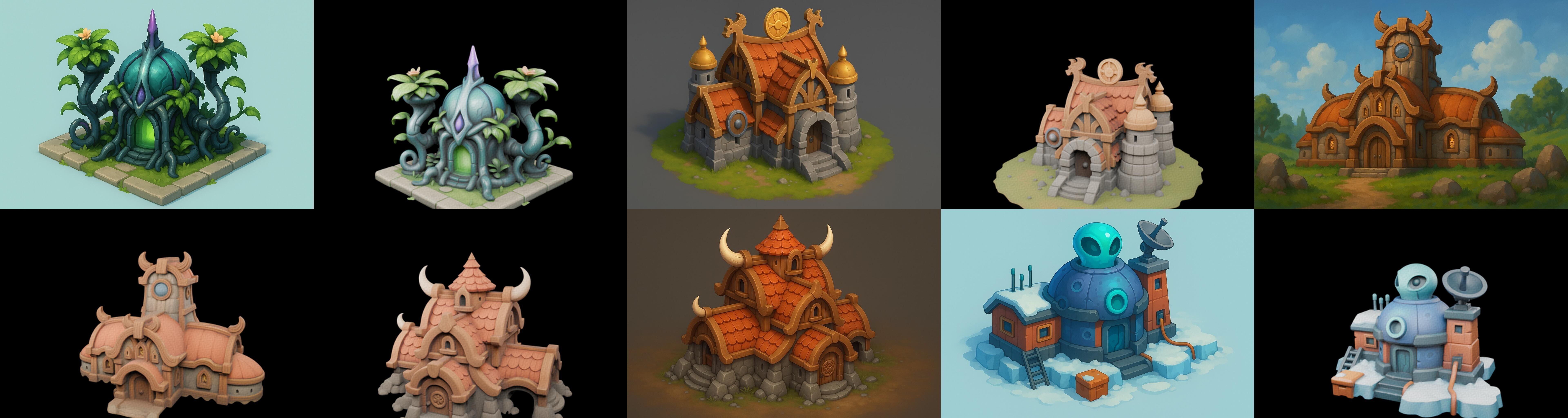 Basement Barrack House str bundle 4 pack 100 glb 3D model_10