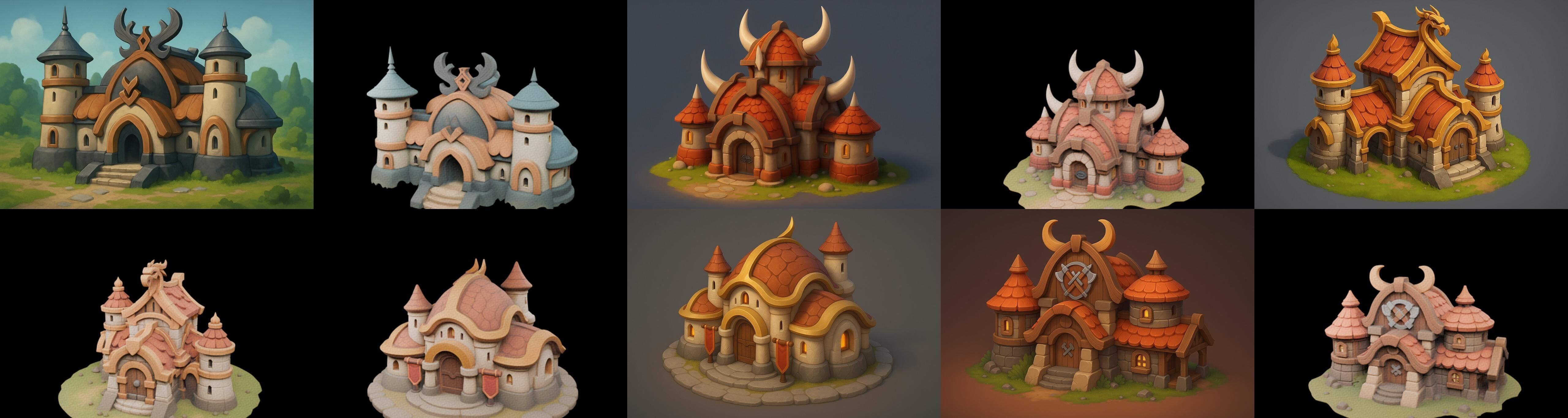 Basement Barrack House str bundle 4 pack 100 glb 3D model_4