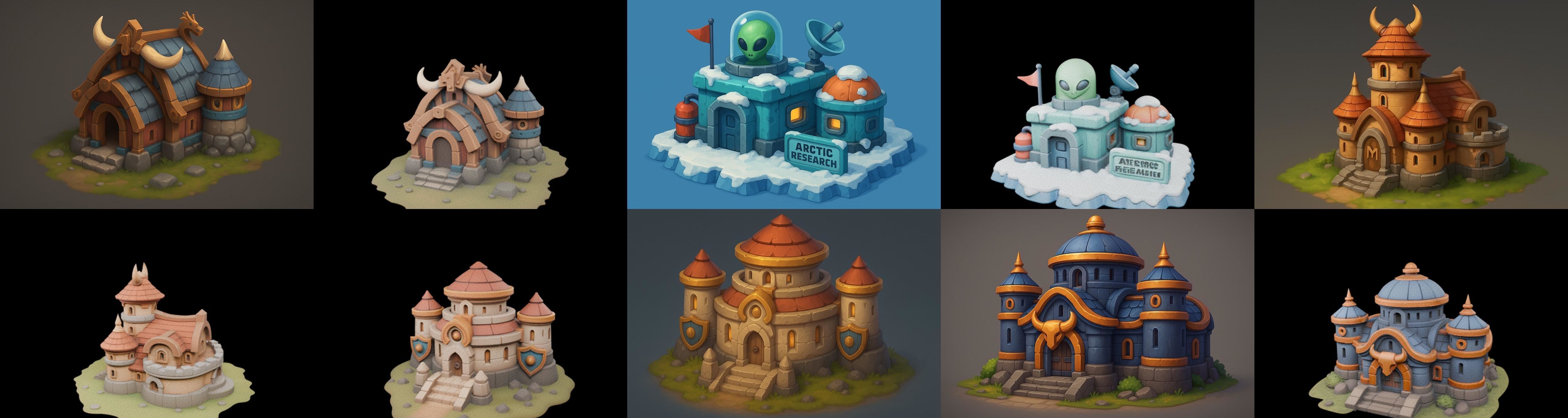 Basement Barrack House str bundle 4 pack 100 glb 3D model_15