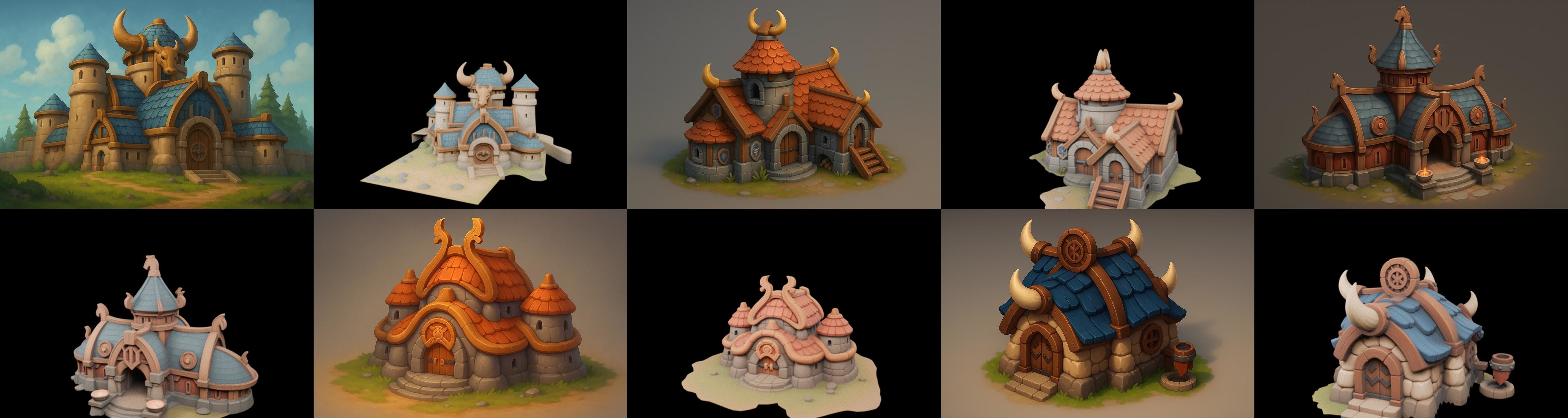 Basement Barrack House str bundle 4 pack 100 glb 3D model_12