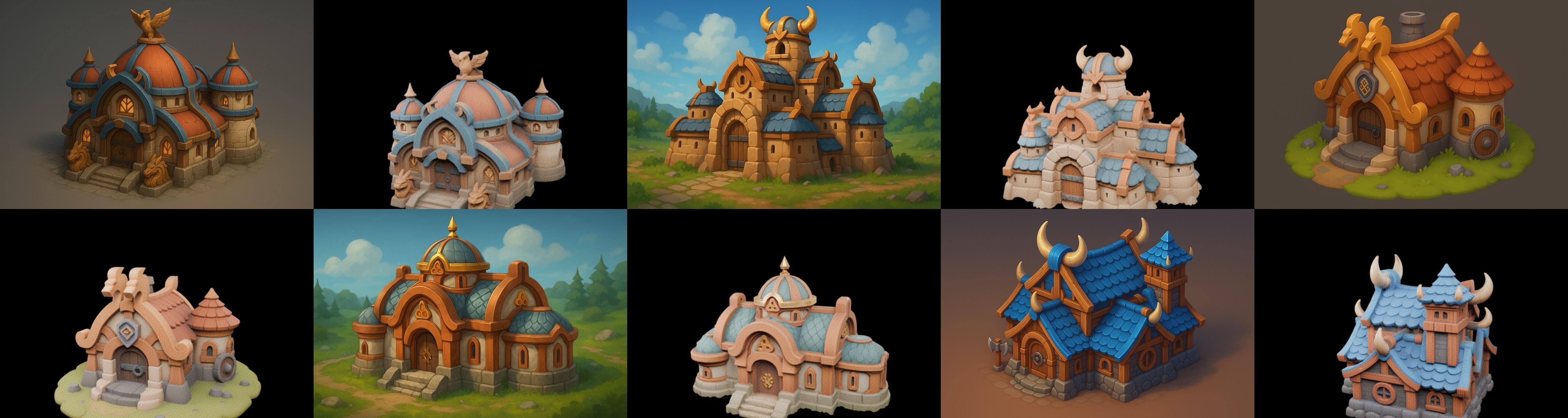 Basement Barrack House str bundle 4 pack 100 glb 3D model_7