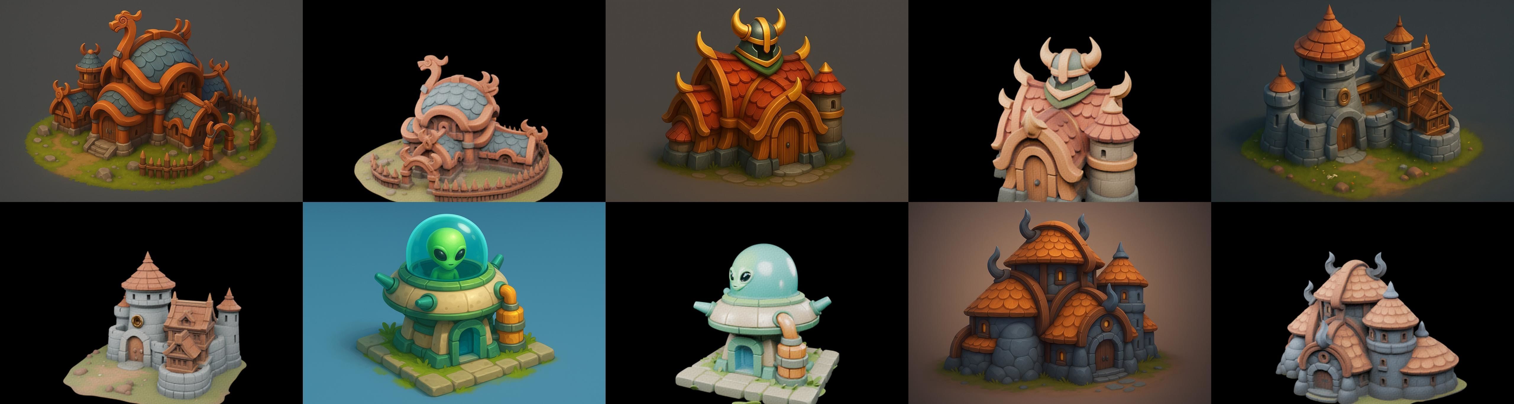 Basement Barrack House str bundle 4 pack 100 glb 3D model_13