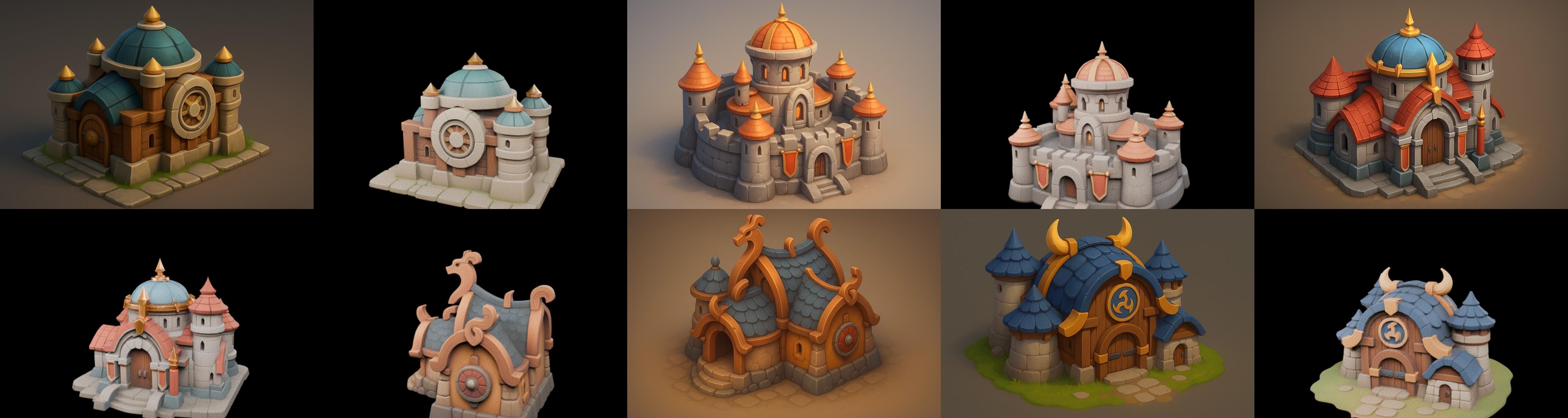 Basement Barrack House str bundle 4 pack 100 glb 3D model_8