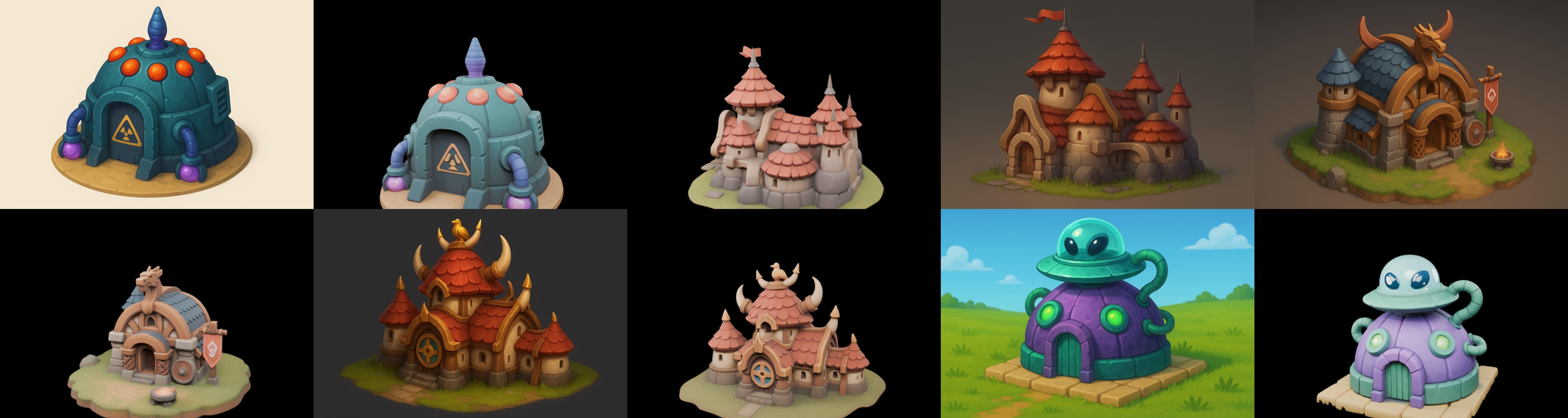 Basement Barrack House str bundle 4 pack 100 glb 3D model_19