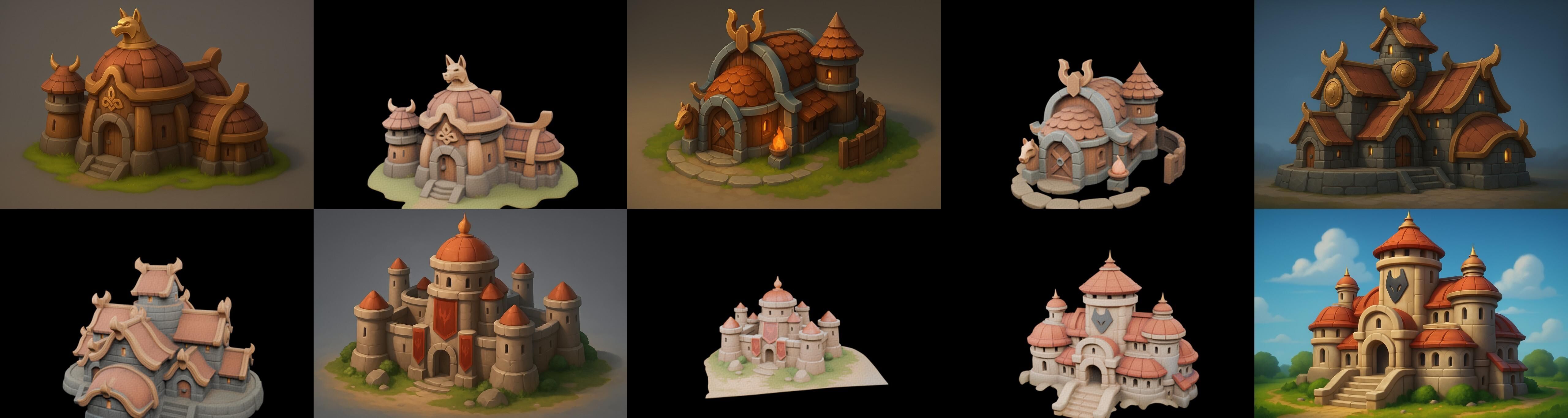 Basement Barrack House str bundle 4 pack 100 glb 3D model_2