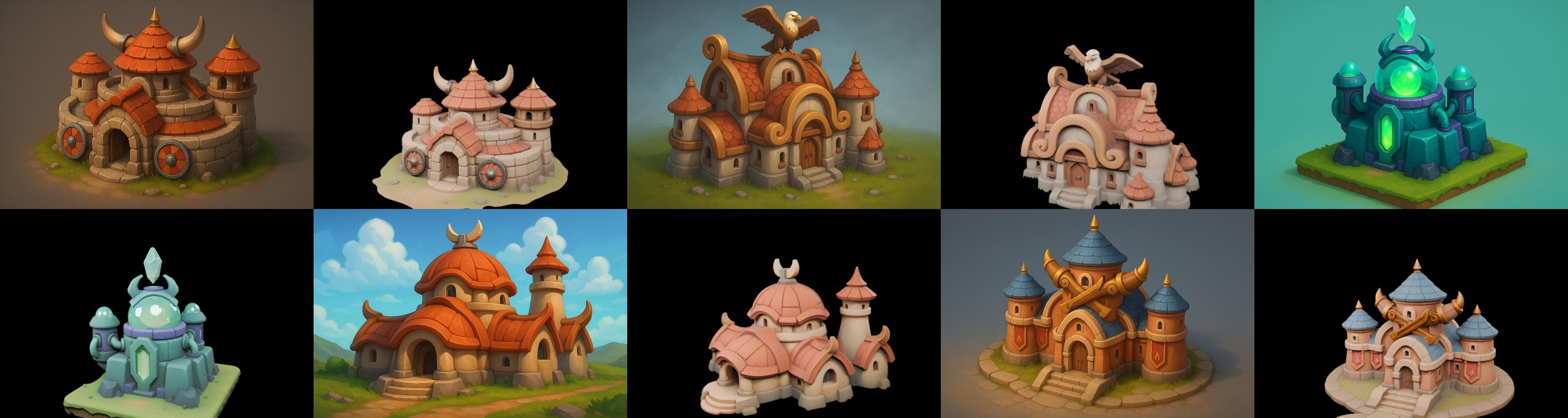 Basement Barrack House str bundle 3 pack 100 glb 3D model_6