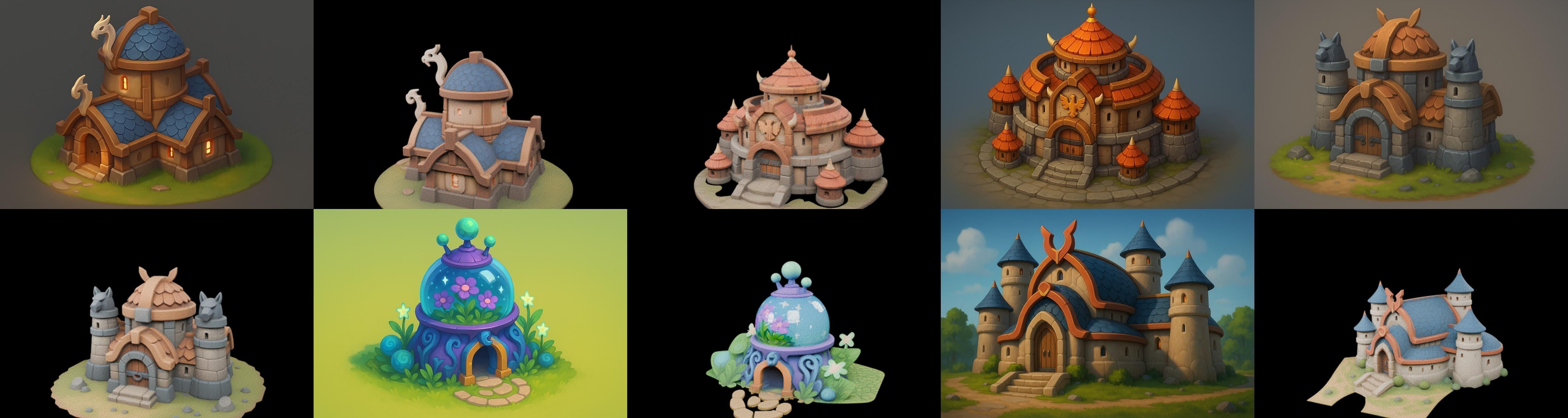 Basement Barrack House str bundle 3 pack 100 glb 3D model_5