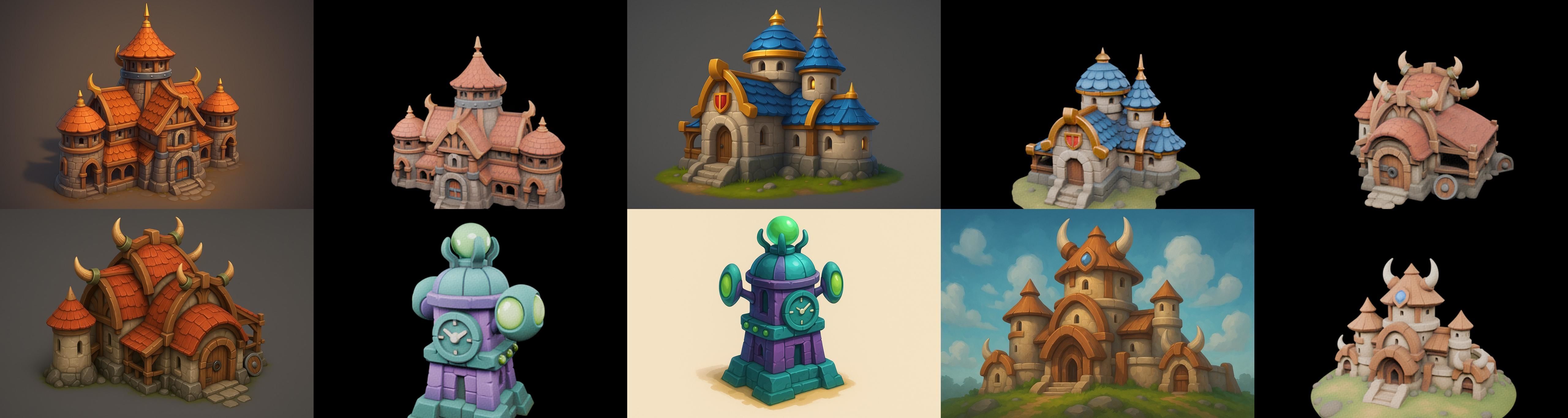 Basement Barrack House str bundle 3 pack 100 glb 3D model_2