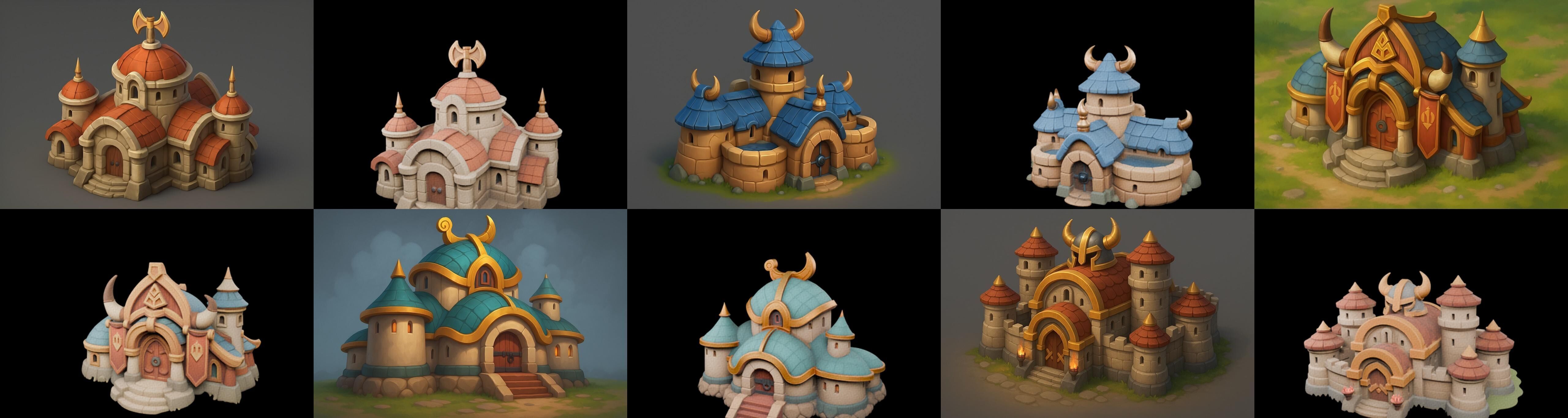 Basement Barrack House str bundle 3 pack 100 glb 3D model_1