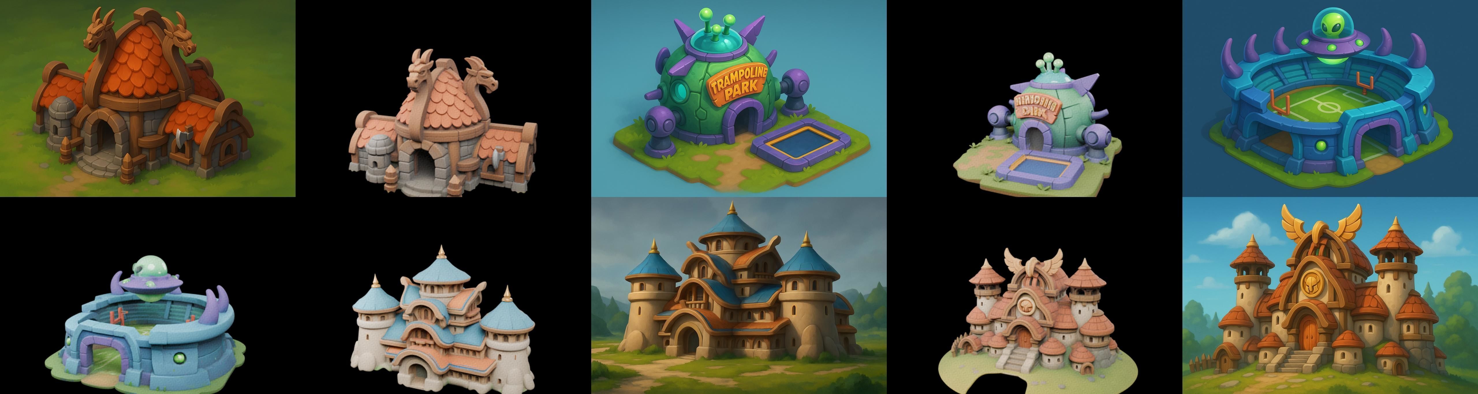 Basement Barrack House str bundle 3 pack 100 glb 3D model_17