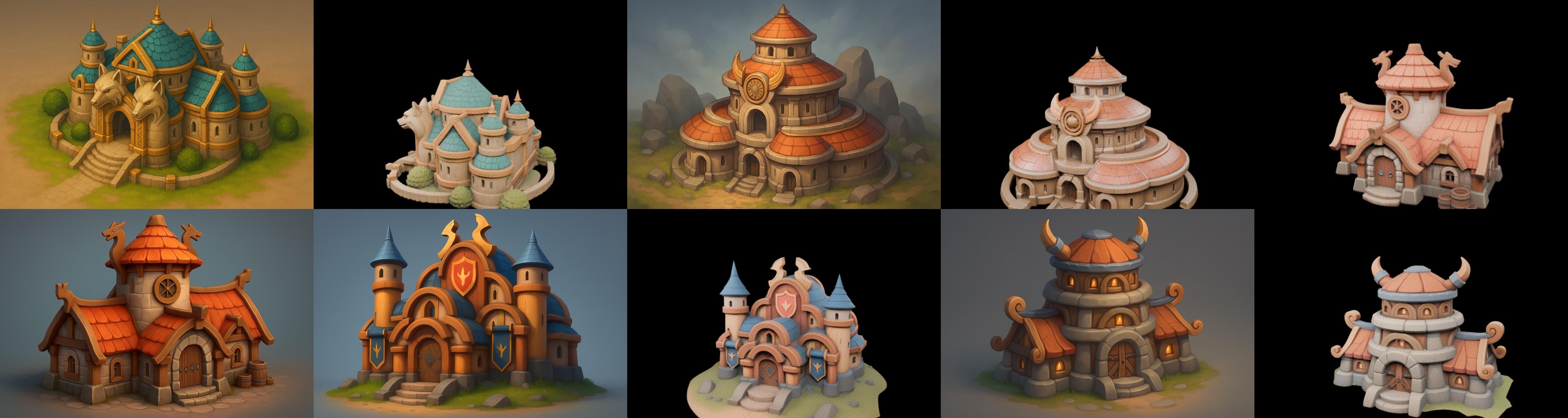 Basement Barrack House str bundle 3 pack 100 glb 3D model_10