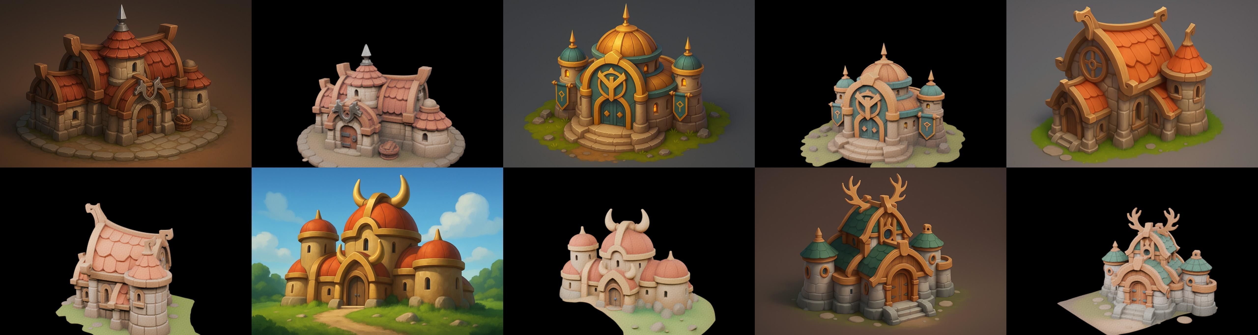 Basement Barrack House str bundle 3 pack 100 glb 3D model_19