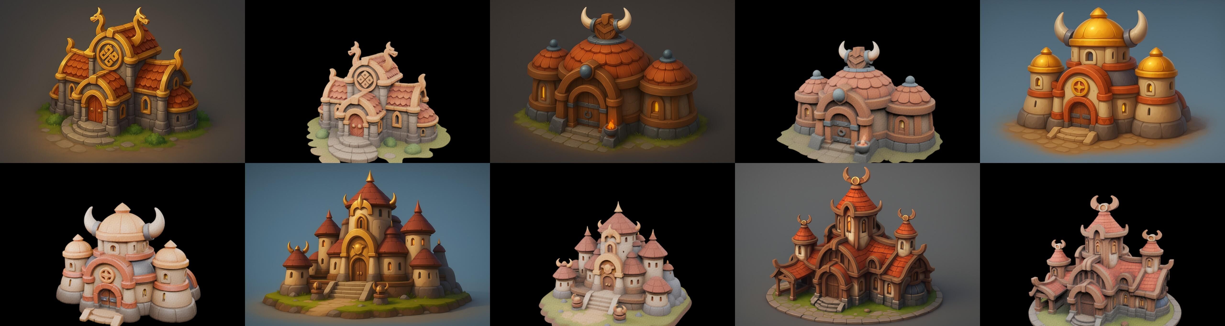 Basement Barrack House str bundle 3 pack 100 glb 3D model_11