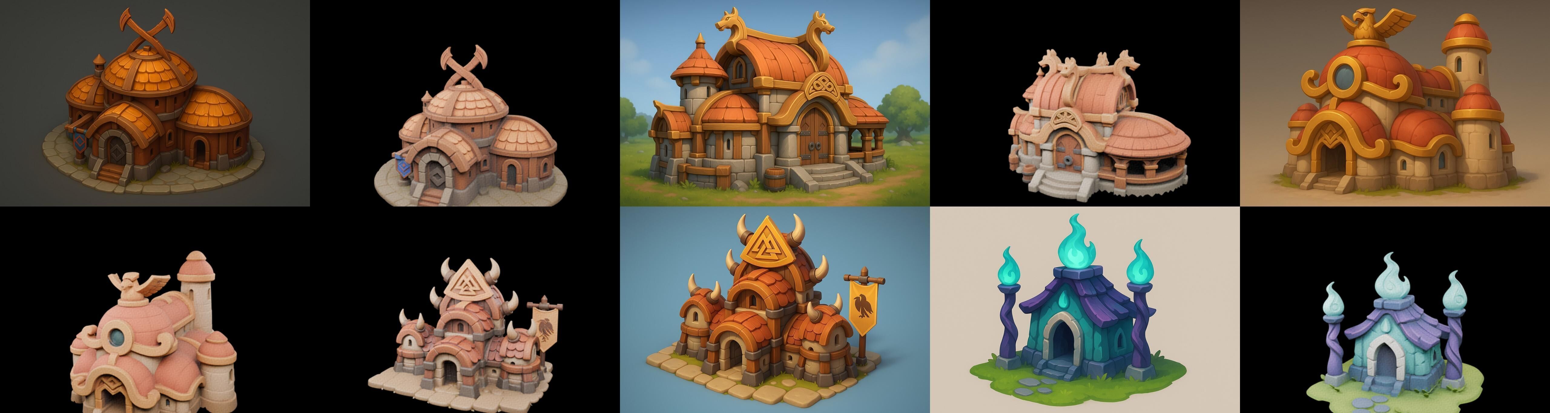 Basement Barrack House str bundle 3 pack 100 glb 3D model_7