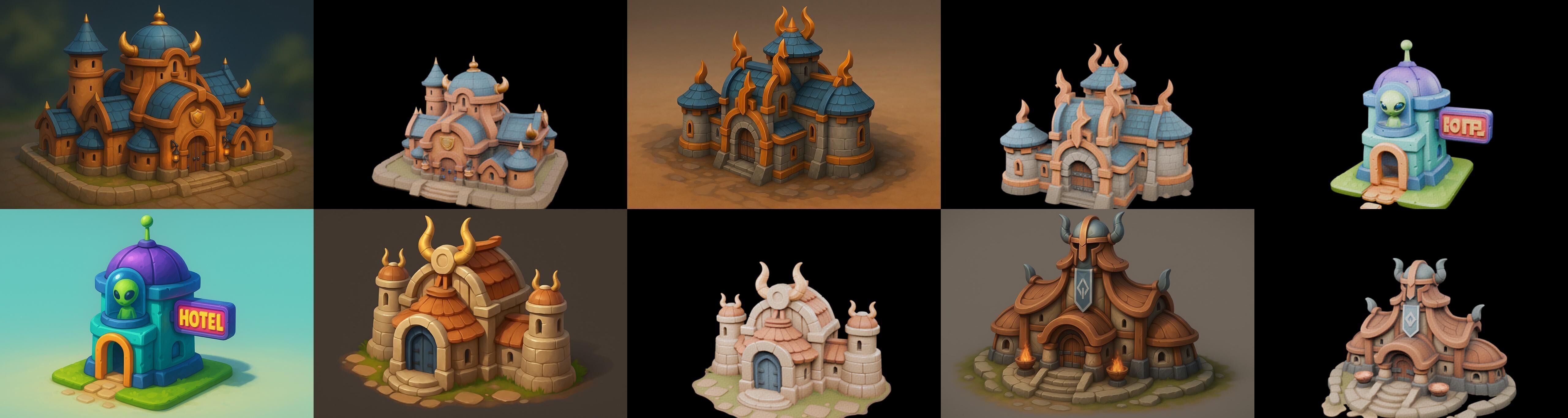 Basement Barrack House str bundle 3 pack 100 glb 3D model_4