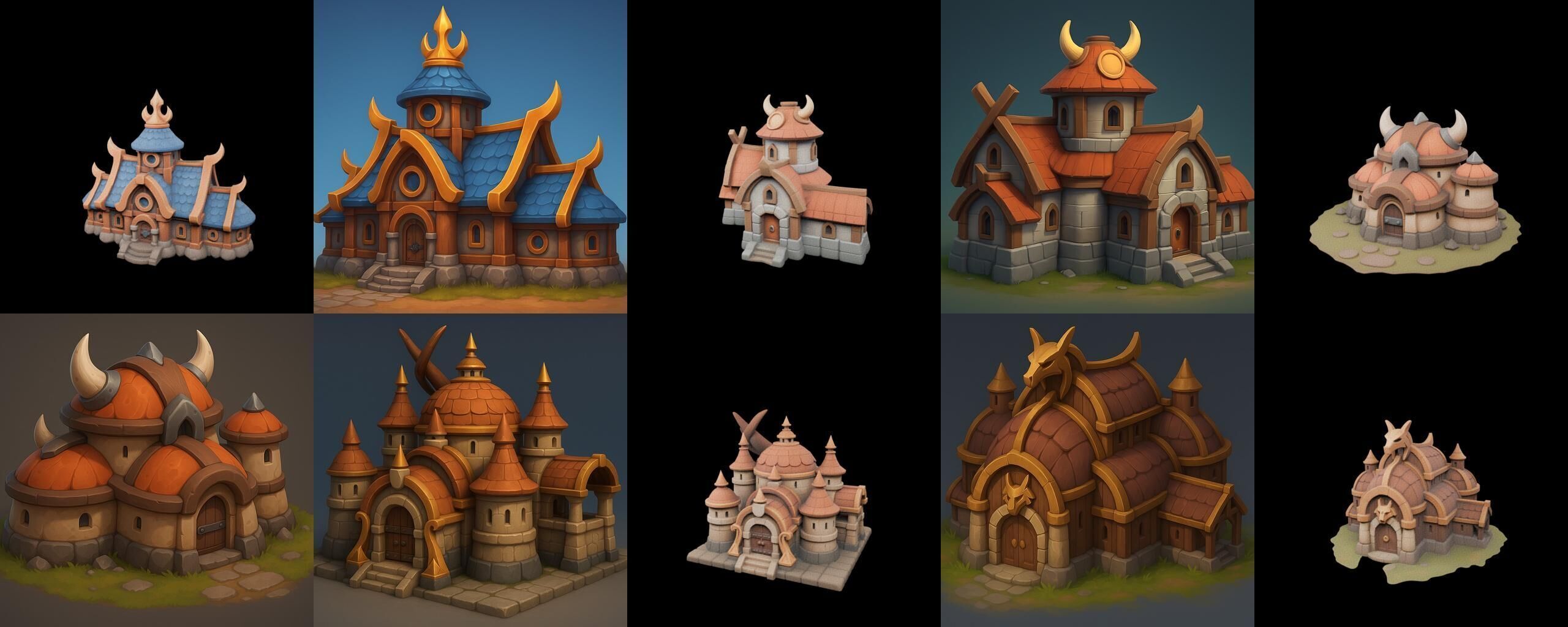 Basement Barrack House str bundle 21 pack 100 glb 3D model_9