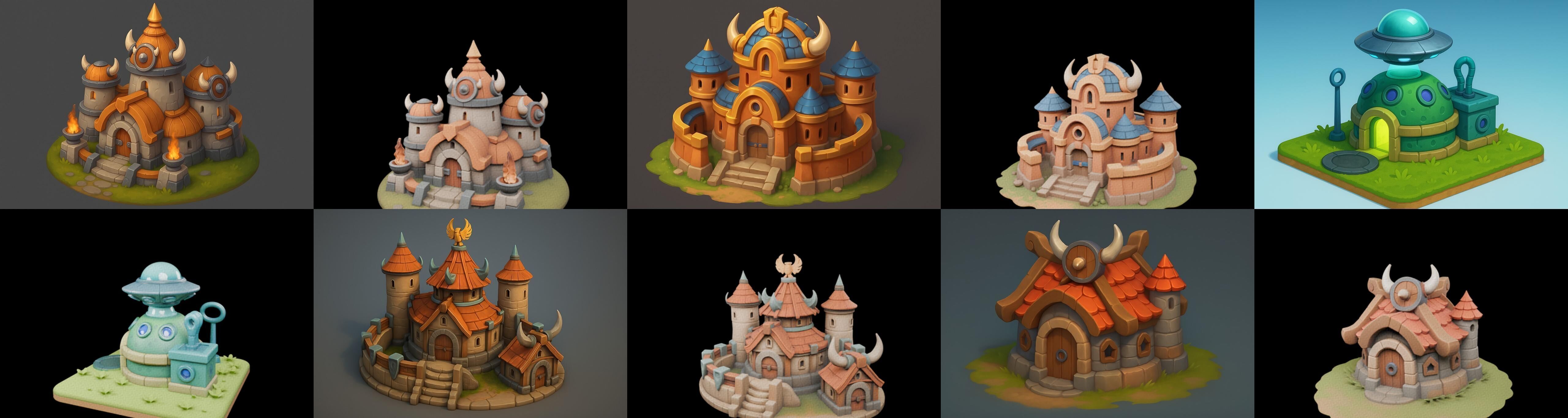 Basement Barrack House str bundle 21 pack 100 glb 3D model_2