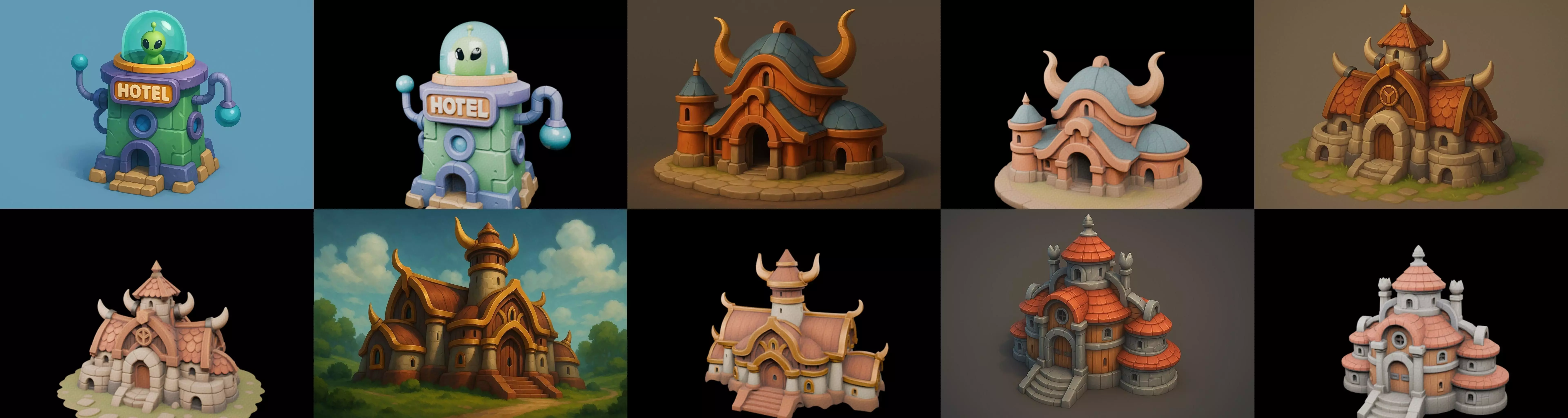 Basement Barrack House str bundle 21 pack 100 glb 3D model_0