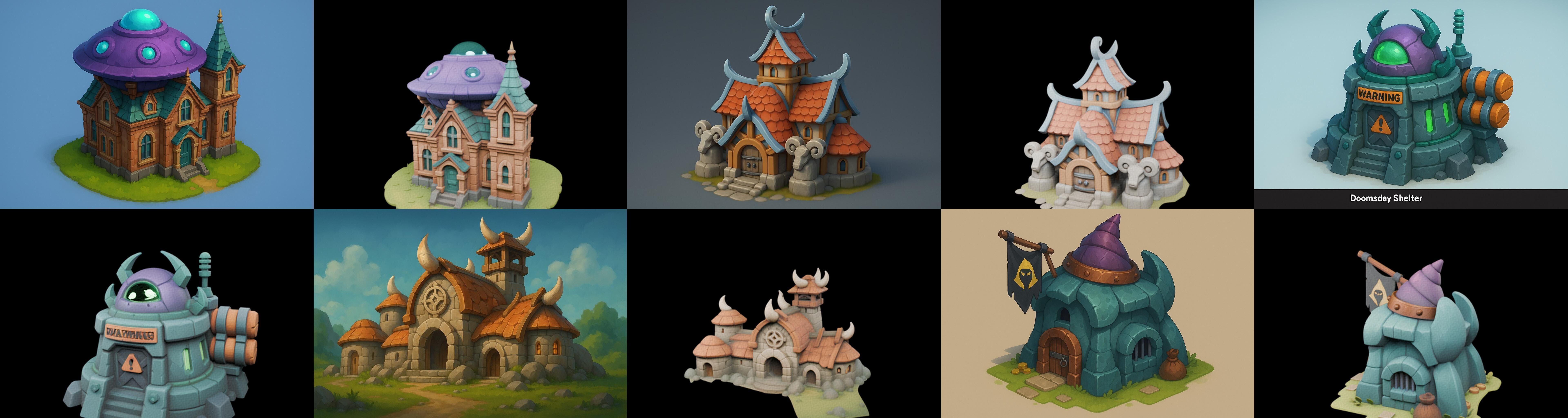 Basement Barrack House str bundle 21 pack 100 glb 3D model_4