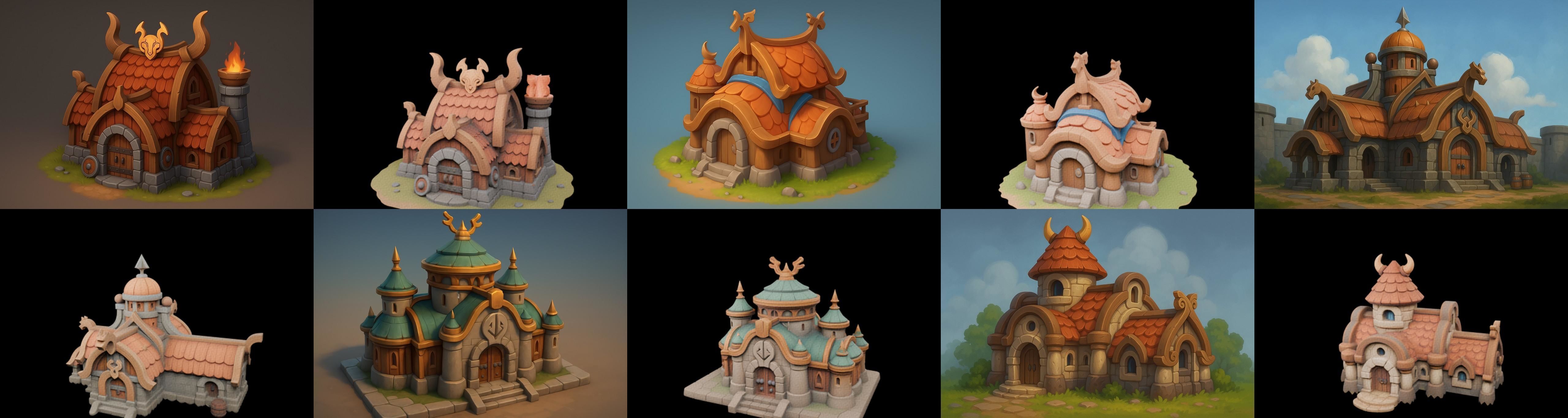 Basement Barrack House str bundle 21 pack 100 glb 3D model_19