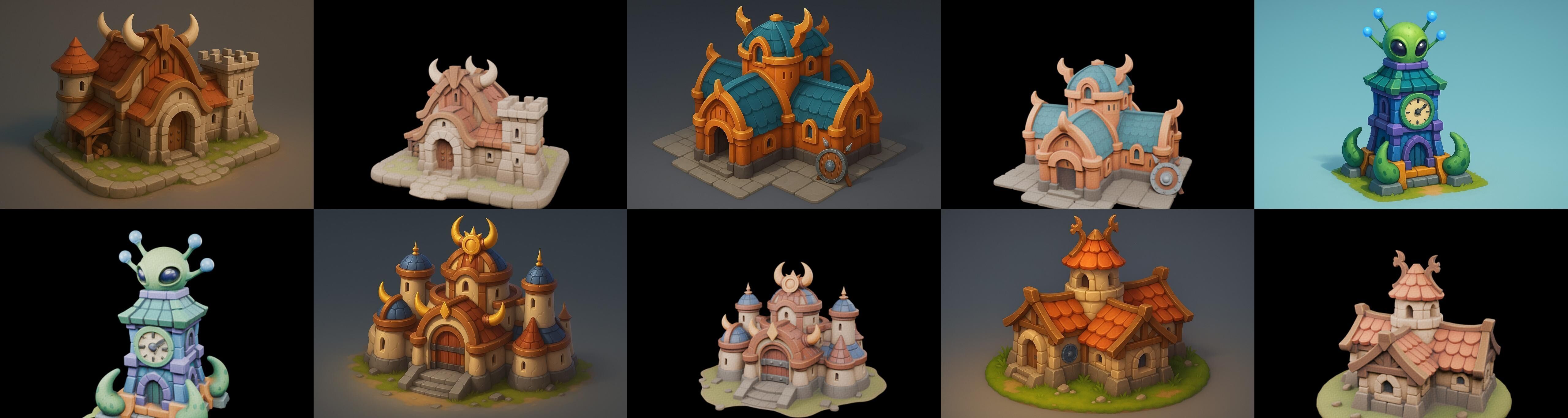 Basement Barrack House str bundle 21 pack 100 glb 3D model_1