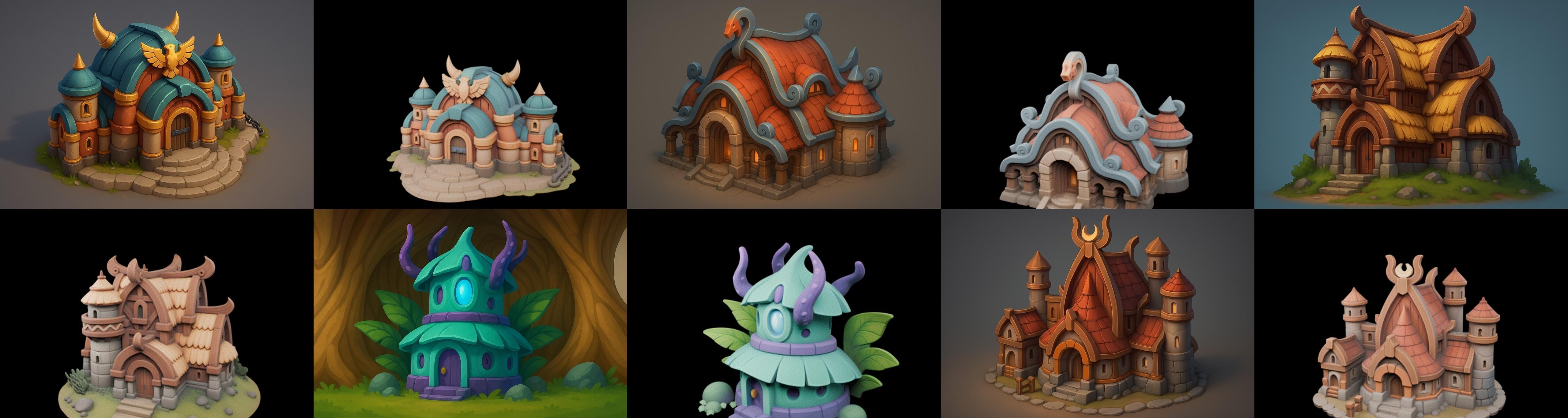 Basement Barrack House str bundle 21 pack 100 glb 3D model_7